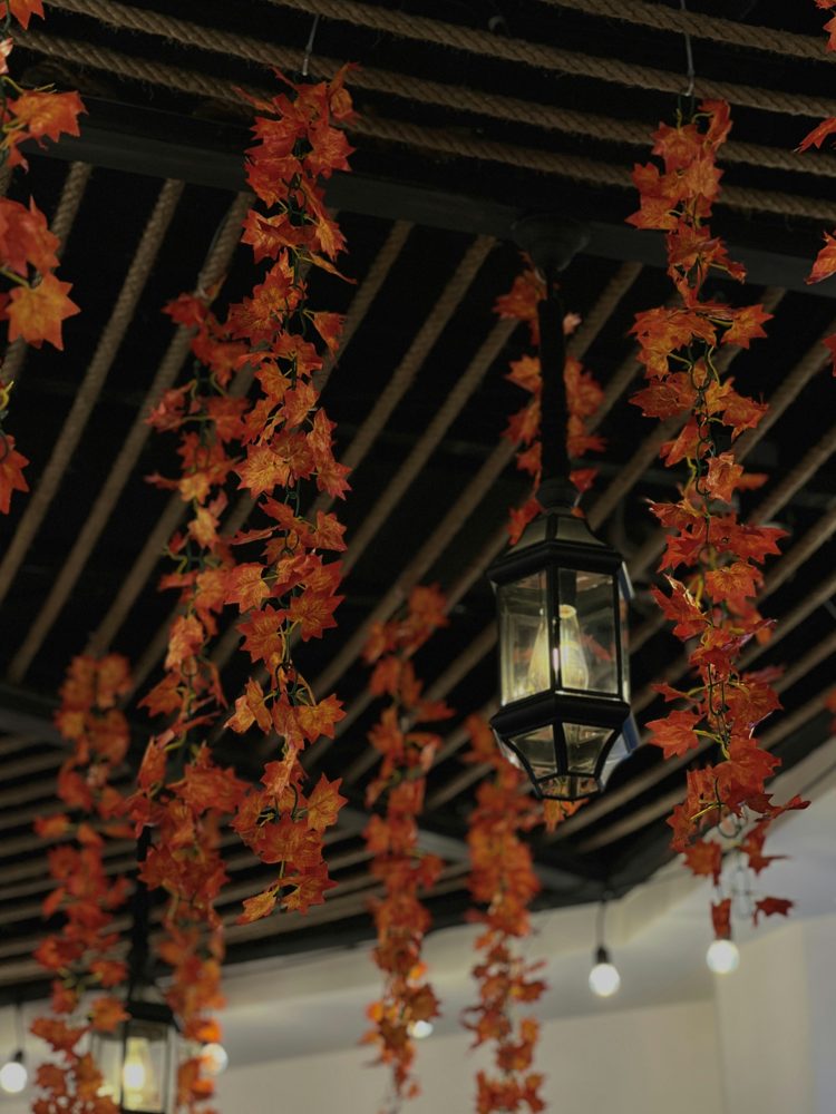 Faux autumn garland