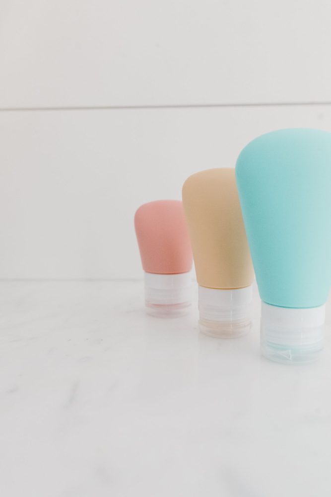 Silicone travel bottles