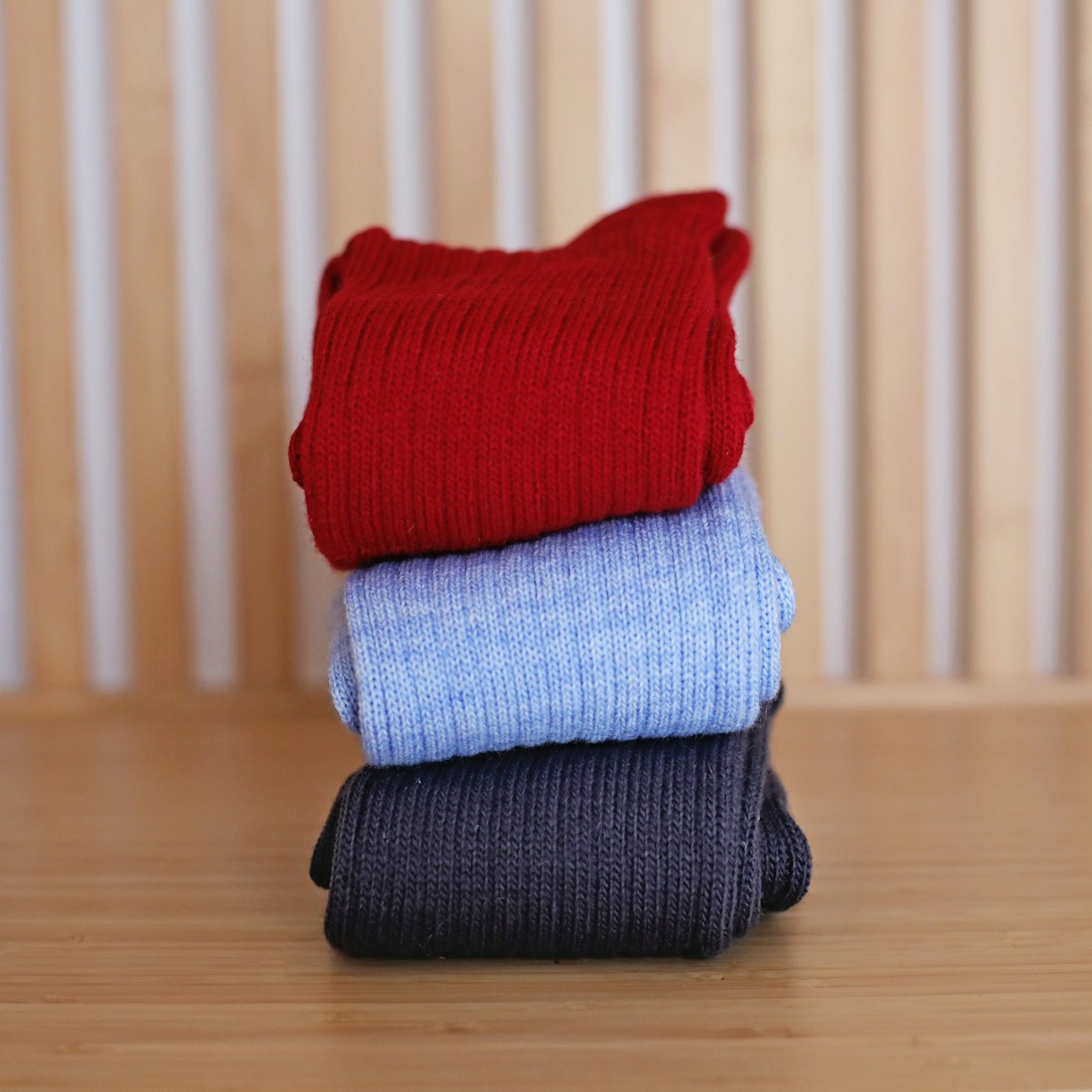 Ribbed wool-blend socks