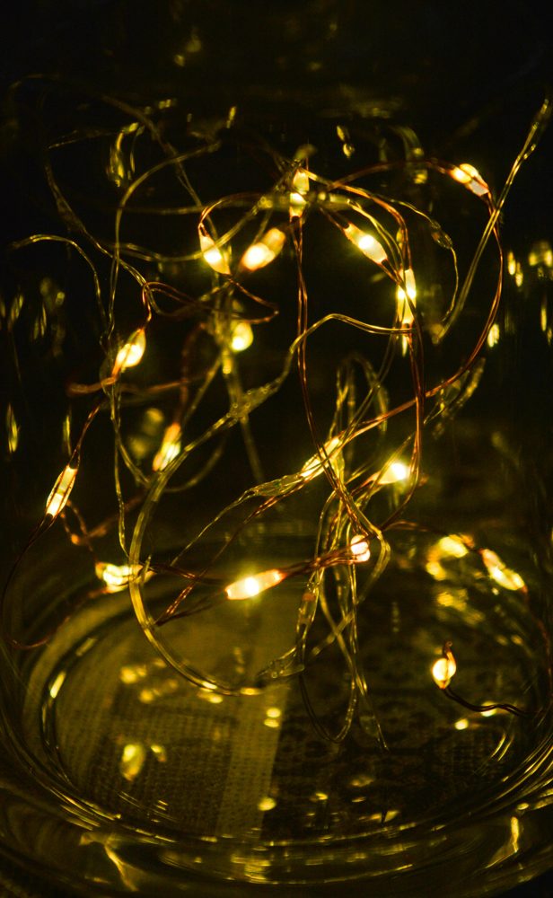 Warm white string lights